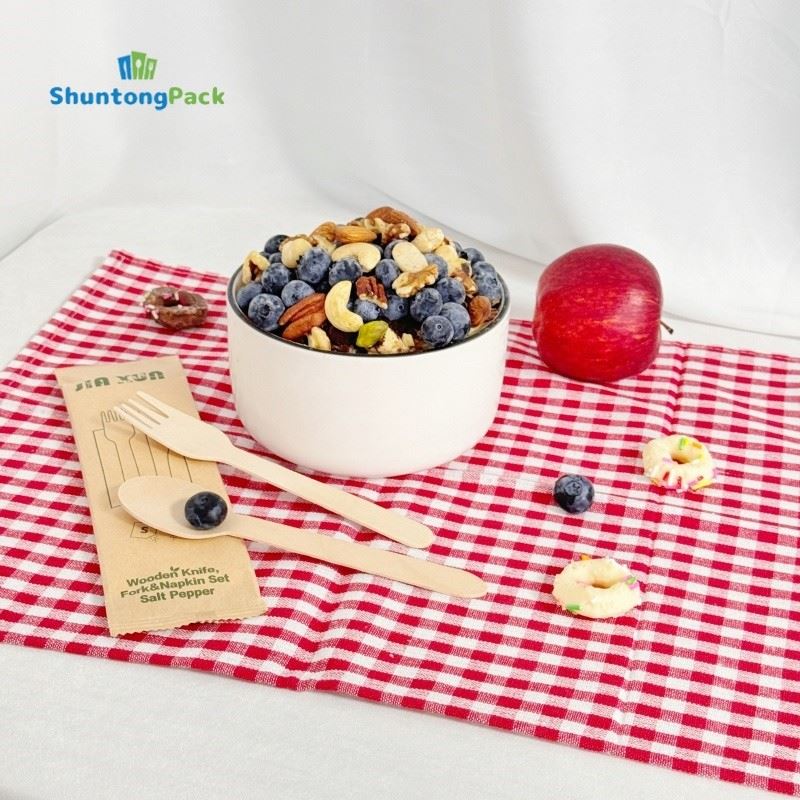 China Paper Packing Wooden Cutlery Set China Paper Packing Wooden Cutlery Set
