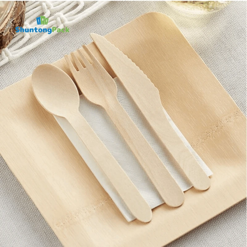 OEM Paper Packing Wooden Cutlery Set OEM Paper Packing Wooden Cutlery Set
